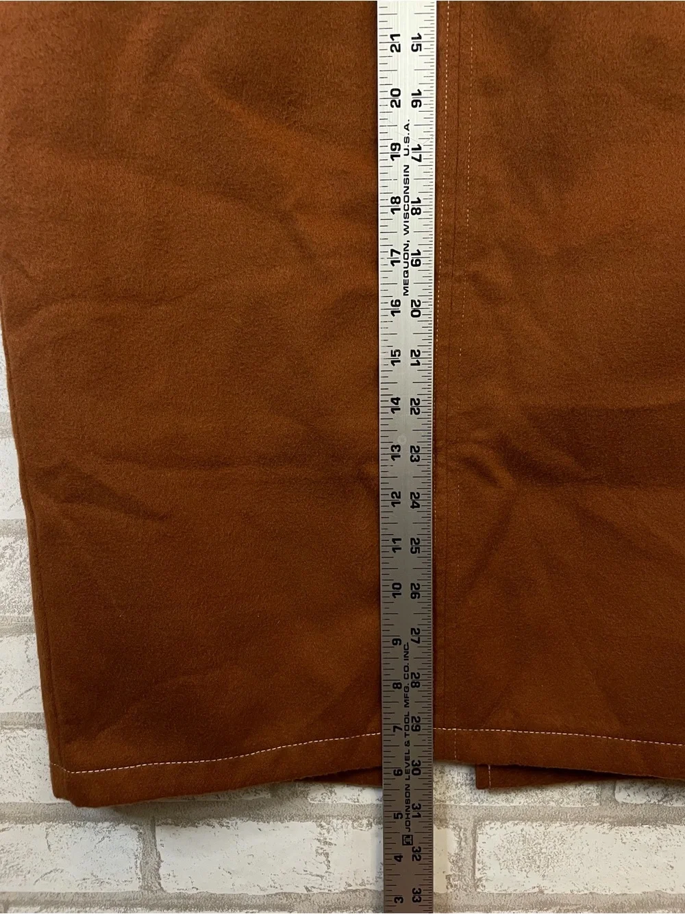Boohoo Rust Brown Cargo Pocket Midi Pencil Skirt Size 6